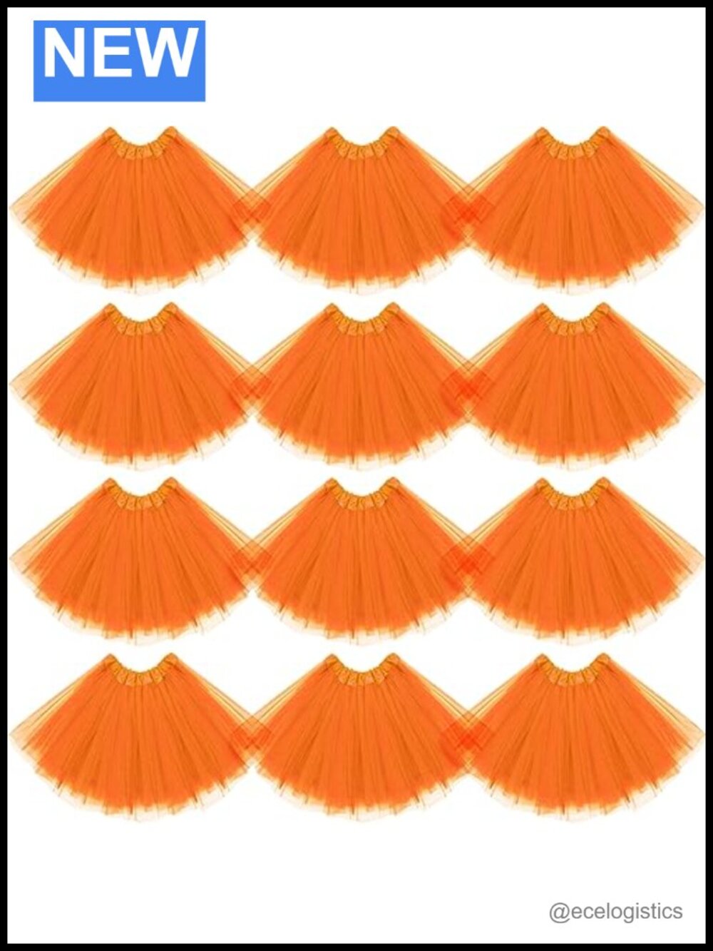 12 Pack Tutu Skirts Women 4 Layer Tulle Tutus Elastic Waist